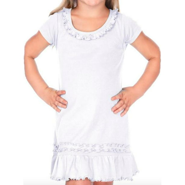 Girls Cotton Ruffle Sleeveless Tank Dress Dropped Waist Sizes 6M-6X Many Colors!